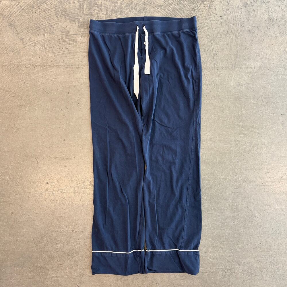 Vintage Y2k J Crew Soft Comfort Navy Preppy Pajama Stretch Pants Women's M